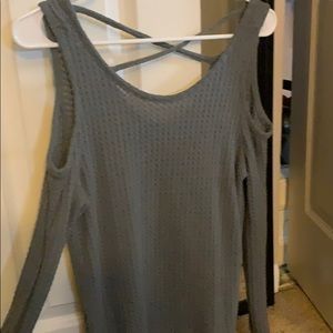 Flowy cold shoulder top